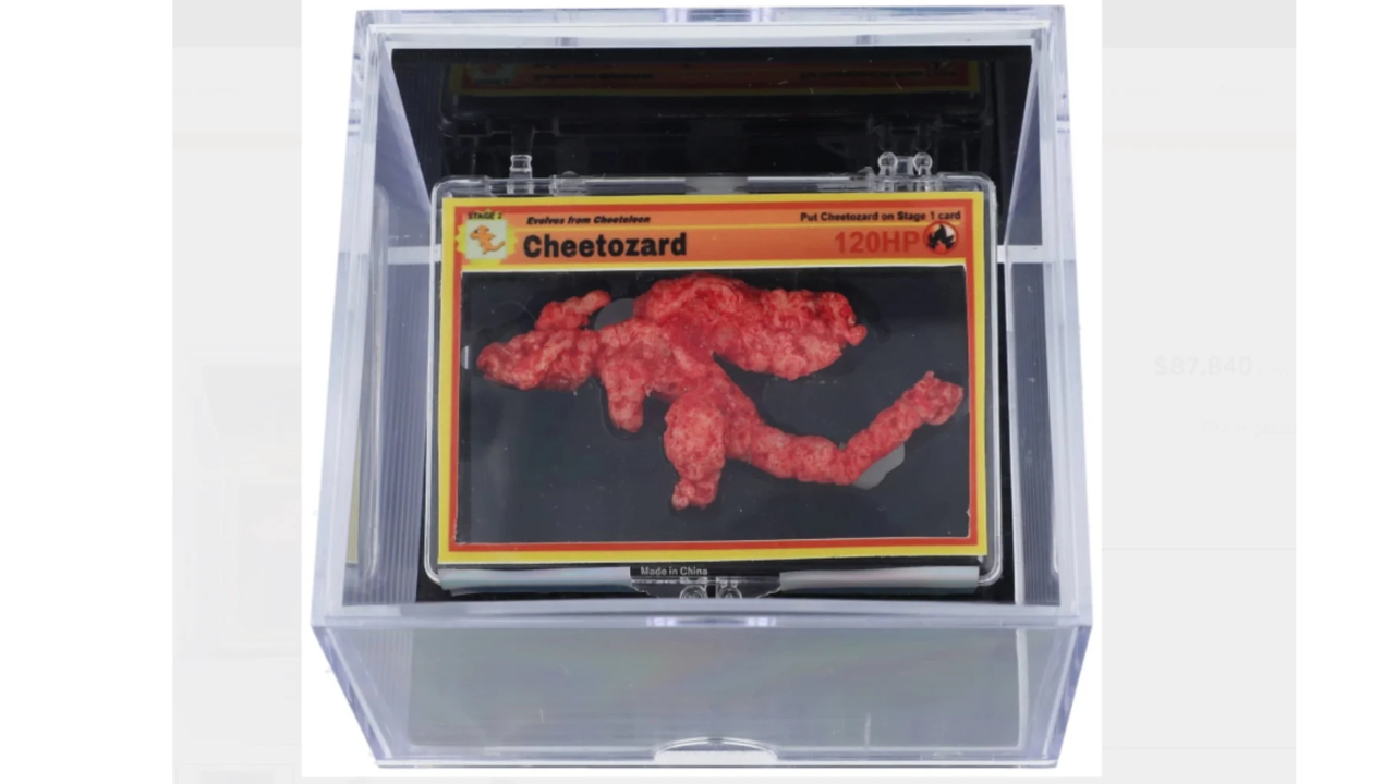 Pokémon-shaped flame hot Cheeto sold at auction for nearly ,000 Pokémon-shaped flame hot Cheeto sold at auction for nearly ,000
