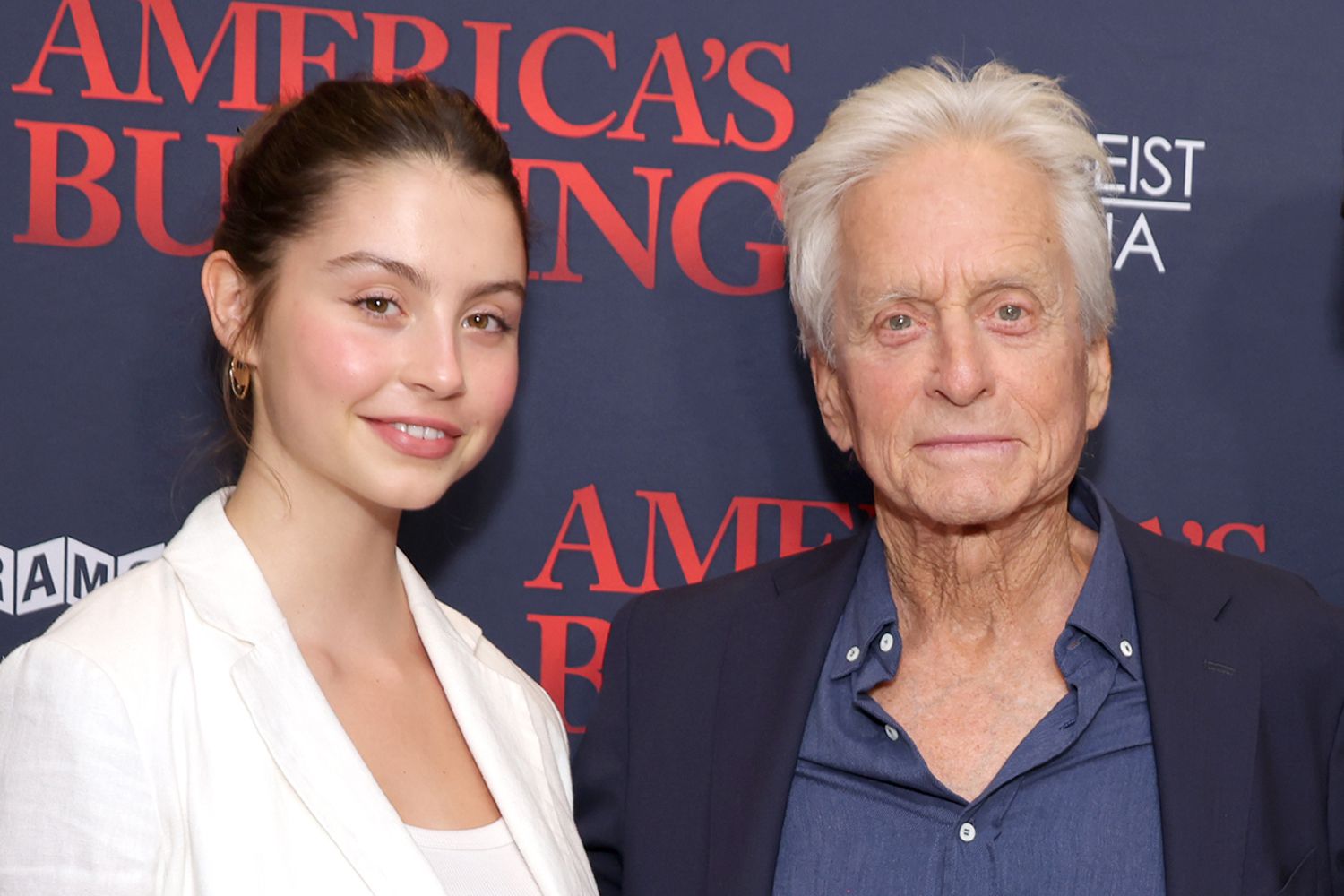 Michael Douglas is the proud father in his time behind his daughter Carris's graduation Michael Douglas is the proud father in his time behind his daughter Carris's graduation