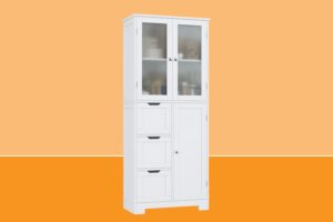 46% off this small bathroom storage cabinet